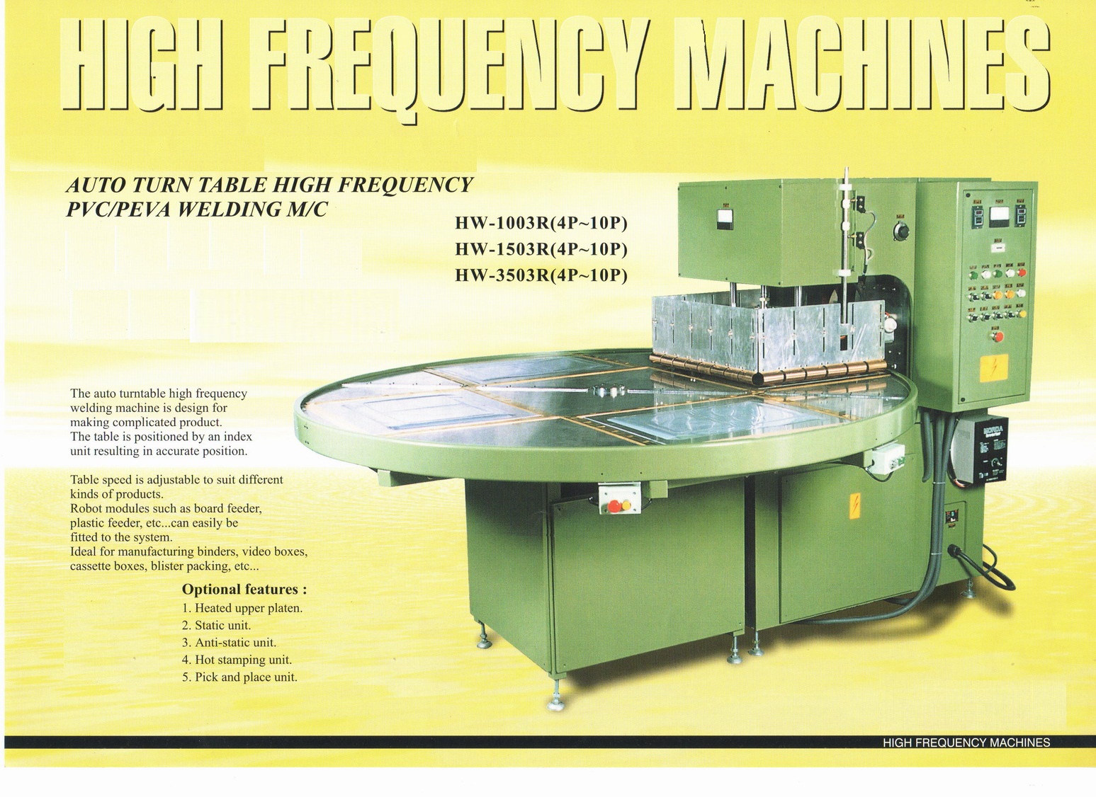 Μηχανές με Αυτόματο Περιστρεφόμενο Τραπέζι